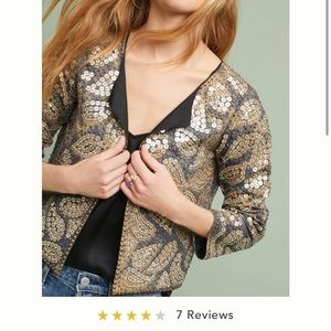Sequined paisley jacket: Anthropologie